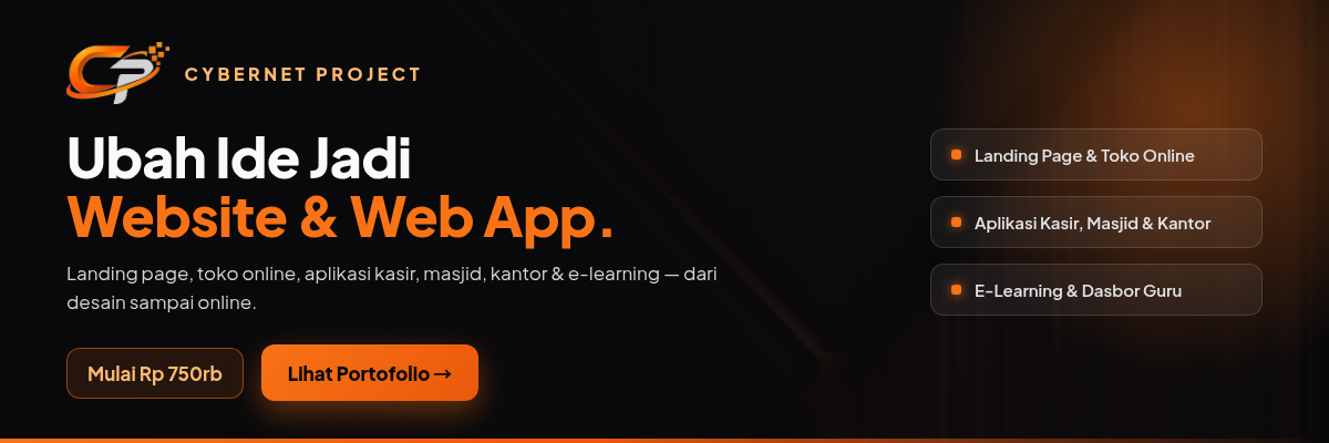 Cybernet Project - Jasa Pembuatan Website & Web App